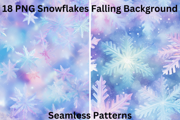 18 PNG Snowflakes Falling Backgrounds for Winter Designs
