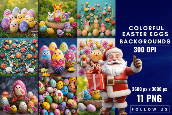 Colorful Easter Eggs Backgrounds: A Spring Design Essential