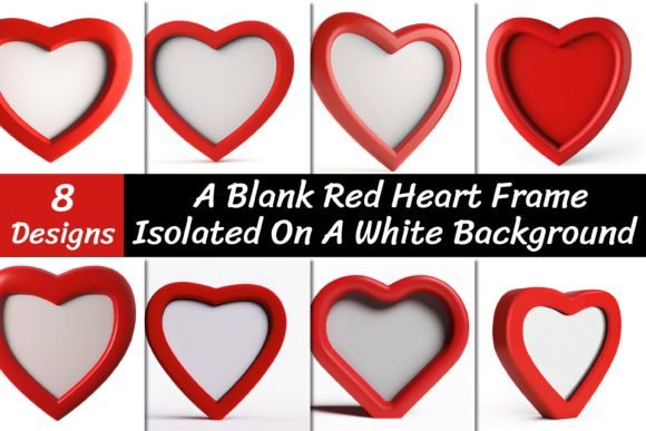 Crafting Heartfelt Visuals with a Blank Red Heart Frame