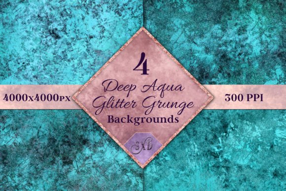 Deep Aqua Glitter Grunge Backgrounds: Texture That Commands Attention