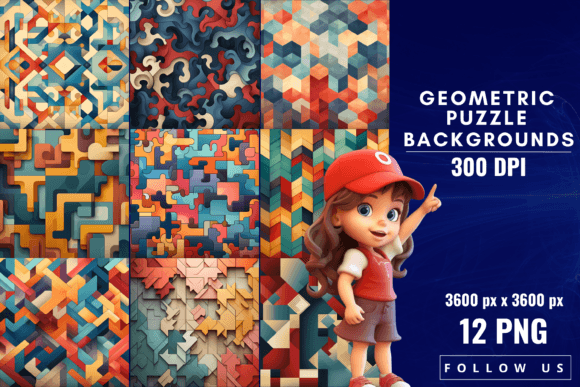 Geometric Puzzle Backgrounds: Where Structure Meets Intrigue