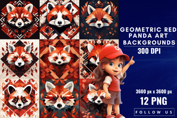 Geometric Red Panda Art: A Modern Visual Identity