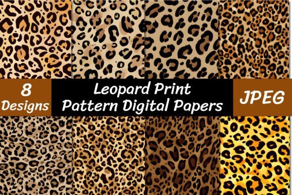 Leopard Print Pattern Backgrounds for Bold, Modern Designs