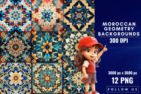 Moroccan Geometry Backgrounds: A Design Asset for Global Elegance