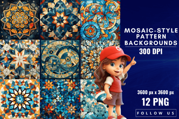 Mosaic-Style Pattern Backgrounds: A Visual Symphony for Creative Projects