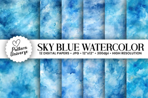 The Gentle Power of Sky Blue Watercolor Texture Backgrounds