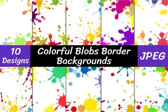 Unleash Creativity with Colorful Blobs Border Backgrounds