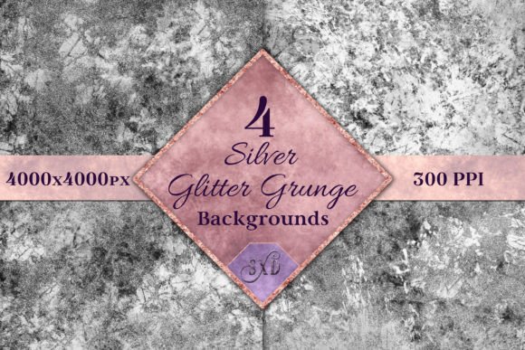 Unleash Raw Energy with Silver Glitter Grunge Backgrounds
