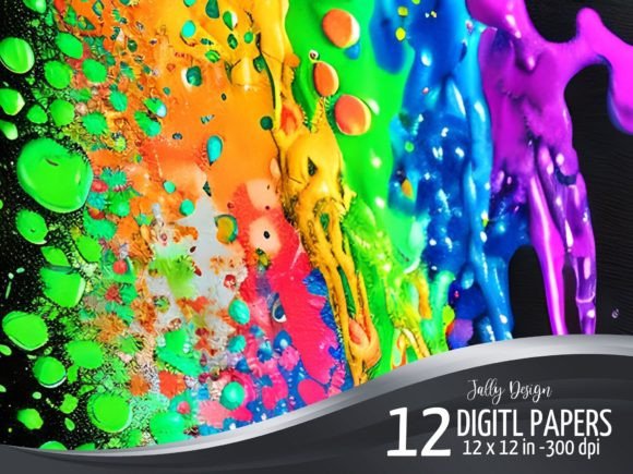 Unleashing Creativity with Vivid Rainbow Alcohol Ink Backgrounds