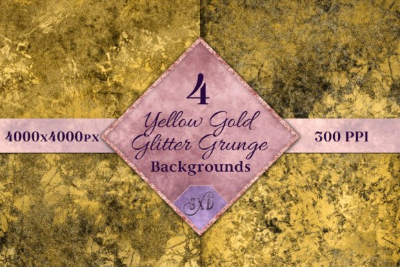 Yellow Gold Glitter Grunge Backgrounds: A Designer's Secret Weapon